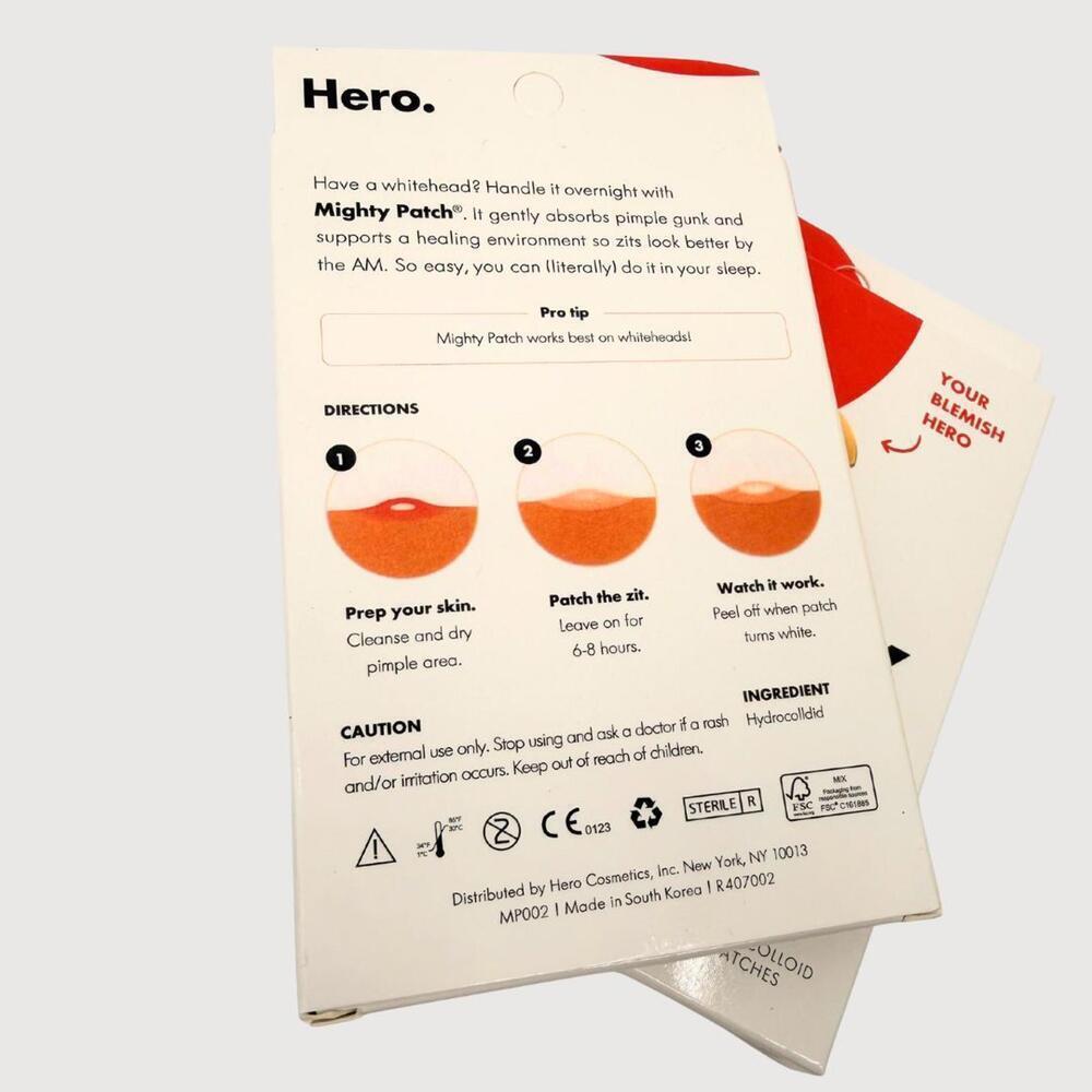 Hero Mighty Patch Original 72 Count (2 Pack) Acne Pimple Patches NEW - Picture 4 of 5